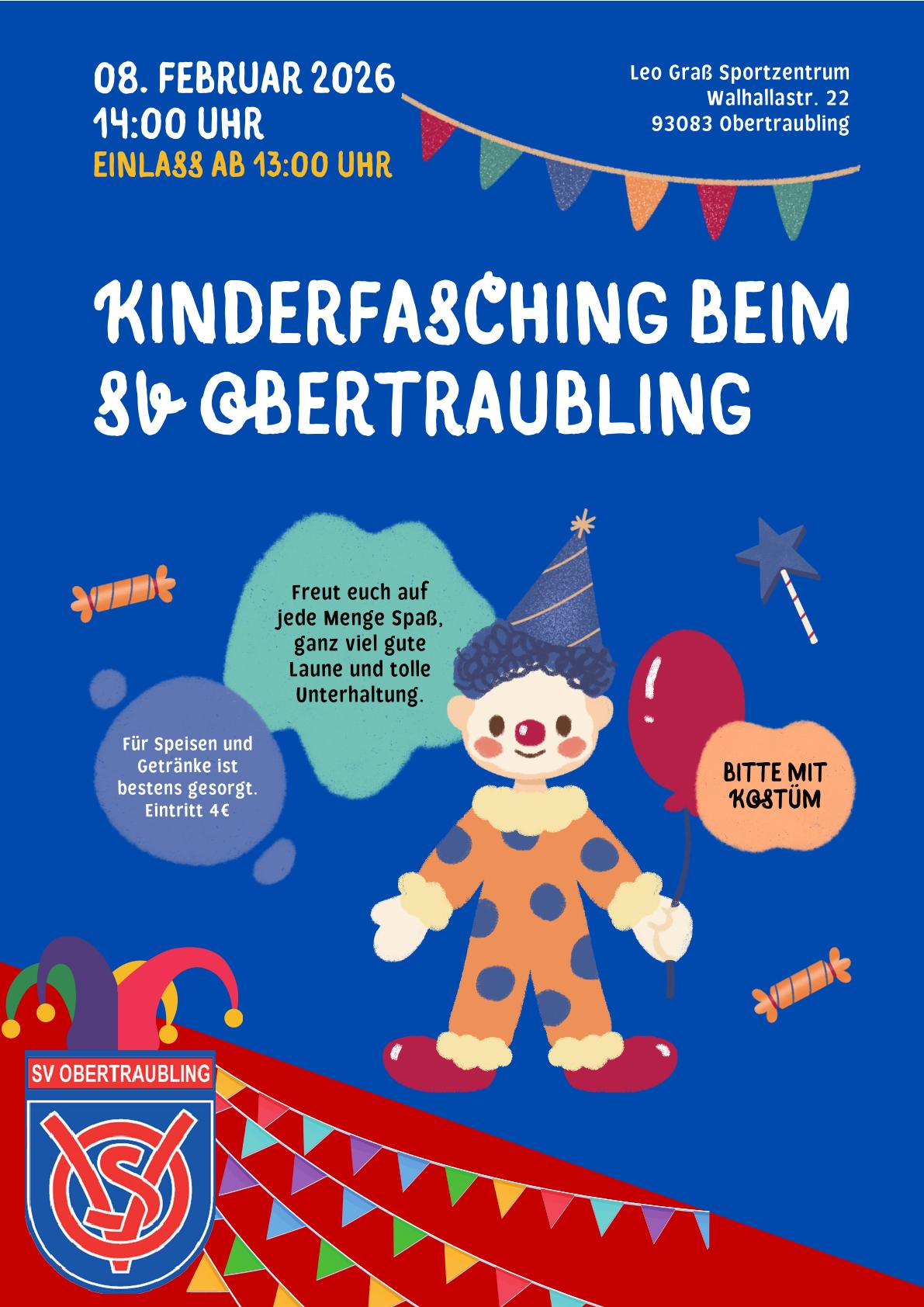 Plakat Kinderfasching 08.02.2026
